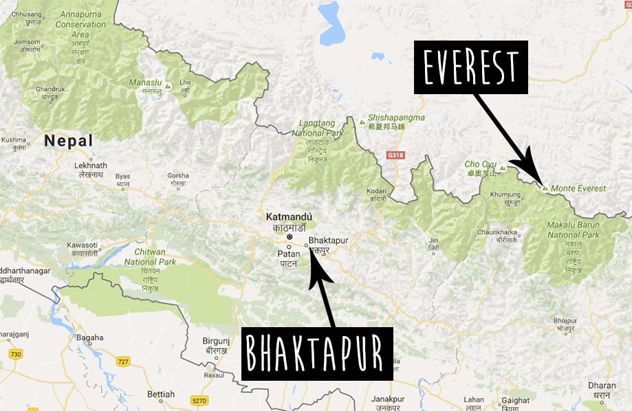 mapa nepal