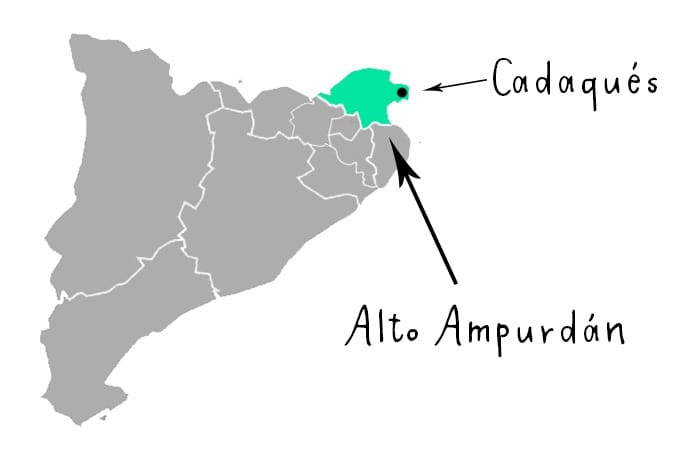 Mapa Cadaqués