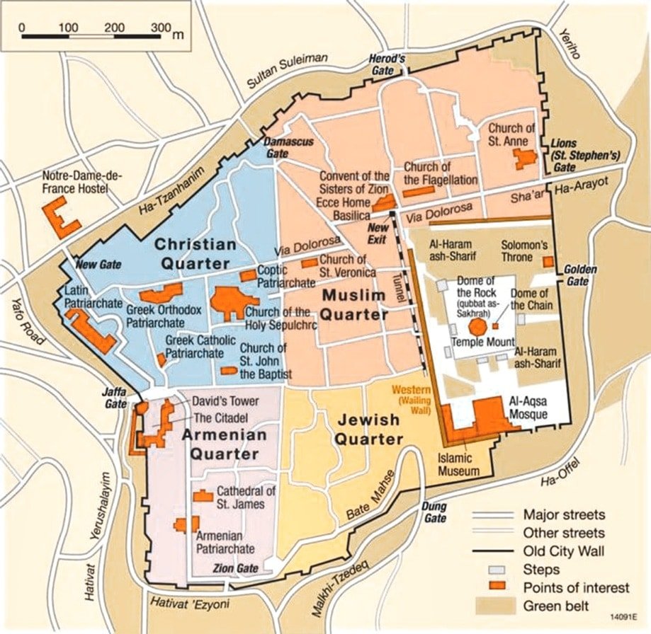 Mapa de Jerusalén | Rojo Cangrejo Blog de viajes